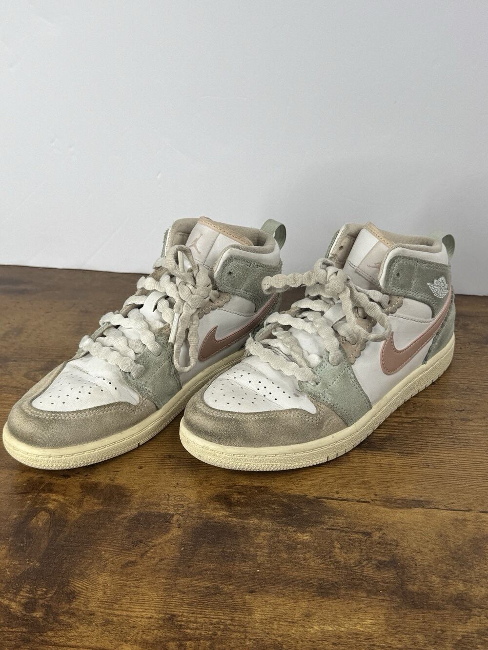 Nike Air Jordan 1 Mid SE PS 3Y Scalloped Pink Oxford Jade Ice DZ5359-100